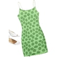 thumbnail image 5 of Women's Sleeveless Spaghetti Strap Floral Print Cami Bodycon Dress, 5 of 5