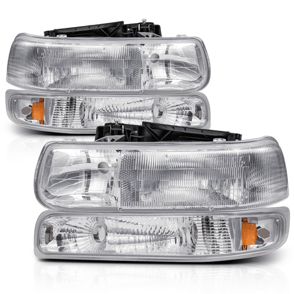 M-AUTO Headlights Assembly for 99 00 01 02 Chevy Silverado, 00 01 02 03 04 05 06 Chevrolet Suburban/Tahoe Truck