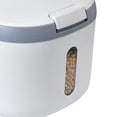 thumbnail image 4 of Caja De Almacenamiento De Arroz De Gran Capacidad Con Tapa Abatible, Contenedor De Granos De Plástico Para Organización De Cocina Y Casa(Gris), 4 of 5