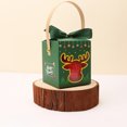 thumbnail image 3 of Christmas Gift Box, Christmas Eve Packaging Box, Large Portable Candy Gift Box for Holiday Presents, Durable Paper Material, Red and Green Color, 10x8.5x8.5cm Size, Elegant Festive Design, 3 of 7