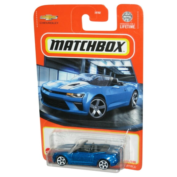 Matchbox '16 Chevy Camaro Convertible (2024) Blue Toy Car 31/100