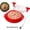Red, variant on Pro Chicken Shredder Tool Twist Large for Kitchen, BPA-Free Food-Safe Meat Grinder, Visible Chicken Breast Meat Shredder with Strong Anti-Slip Bottom & Ergonomic Handle, Black