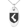 thumbnail image 1 of Stainless Steel Arm Armor Leadership Coat of Arms Shield Engraved Small Oval Charm Pendant Necklace, 1 of 1