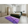 thumbnail image 4 of Ahgly Company Indoor Rectangle Patterned Purple Amethyst Purple Area Rugs, 5' x 7', 4 of 6