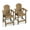 Brown, variant on Dextrus 25" Tall Adirondack Chair Set of 2, Poly Bar Height Balcony Chairs, Weather Resistant Outdoor Barstool Lifeguard Chair for Deck Pool Patio and Porch, Navy Blue