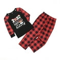 thumbnail image 2 of Kmbangi Christmas Family Pajamas Set, Letter Plaid Print Tops+Pants/Romper, 2 of 8
