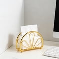 thumbnail image 6 of 5.1 Inch Half Circle Clear Vertical Paper Stand, Tissue Holder Napkin Dispenser Rack,Decorative Upright Tabletop Organizer, for Home Kitchen and Bathroom, 6 of 7