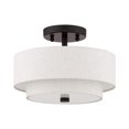 thumbnail image 4 of Livex Lighting 51082-92 Claremont English Bronze 2 Light Ceiling Mount, Medium, 4 of 10