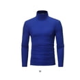 thumbnail image 2 of Minnieouse Ropa interior térmica para hombre, Tops de cuello alto, jersey de manga larga de Color sólido, ropa interior de oficina para otoño e invierno, Camisetas Azul Minnieouse AP013729-05, 2 of 6