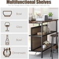 thumbnail image 4 of Cvortll Kitchen Island With Seating, Wooden Counter 33"Height Table with Storage Kitchen Table Set for 2, 4 of 11