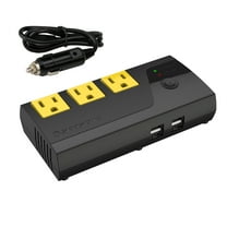 Scosche PI200PS-1 INVERT200  200W Car Power Inverter with 4 USB Ports - 12V DC to 110V AC Converter