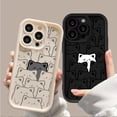 thumbnail image 4 of Funda para Iphone 11 12 13 14 15 Pro Max 7 8 SE 2022 XR X XS Max 12 Mini funda suave pareja Linda protección completa, 4 of 5