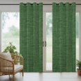 thumbnail image 3 of Outdoor Curtains for Patio Waterproof, Dark Green Burlap Texture Windproof Pravicy Outside Porch Blackout Curtain, Farmhouse Vintage Green Sun Blocking Grommets Curtains for Cabana 2 Panels 54"x95", 3 of 9