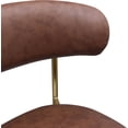 thumbnail image 6 of Meridian Furniture Lupita Brown Vegan Leather Dining Chair (Set of 2), 6 of 10