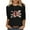 Black, variant on WREESH Womens Great Britain Uk Flag T-Shirts Casual 3/4 Sleeve T-Shirts Crewneck Tunic Tops Basic Graphic Tees Loose Pullover Blouses Black