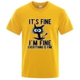 thumbnail image 4 of Men's High Quality T-shirt 100% Cotton Funny Cool Cat Printed T-shirt Casual Men's Short Sleeve T-shirt for Men T-Shirt Male Top, 4 of 10