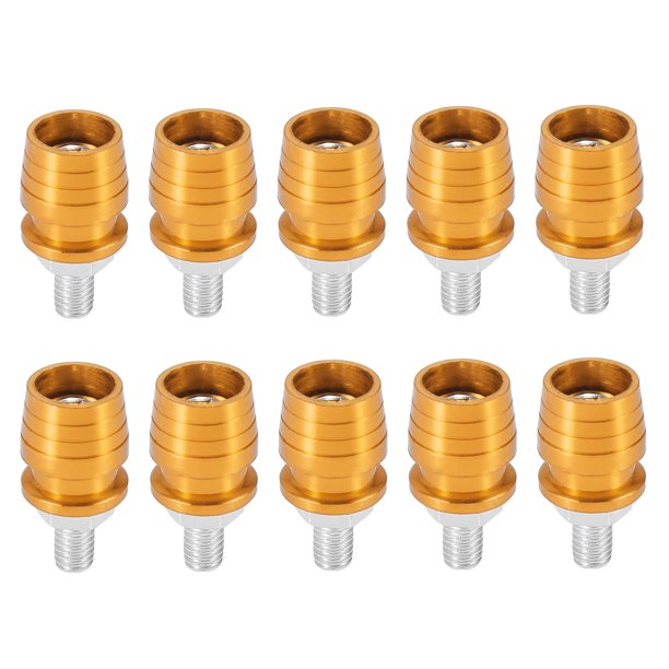 10uds Universal Motocicleta Matrícula Placa M6 Pernos Tornillos Dorado Tono