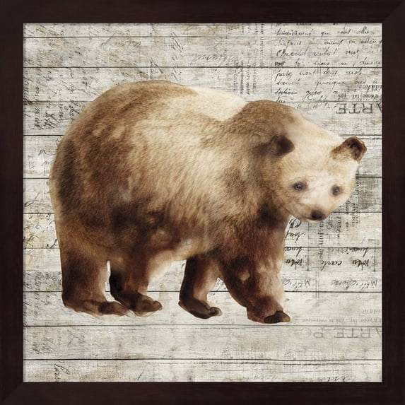 Crossing Bear I by Isabelle Z, Framed Wall Art, 13.25W x 13.25H