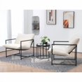 thumbnail image 3 of Silla de acento de terciopelo moderno elegante, silla reclinable contemporánea de marco de metal con cojín de asiento profundo para la oficina en el hogar, 3 of 5