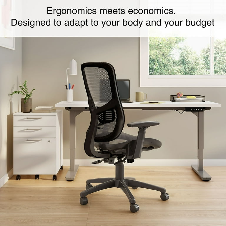 STAPLES Kroy Mesh Task Chair, Black, Ergonomic Adjustable Office