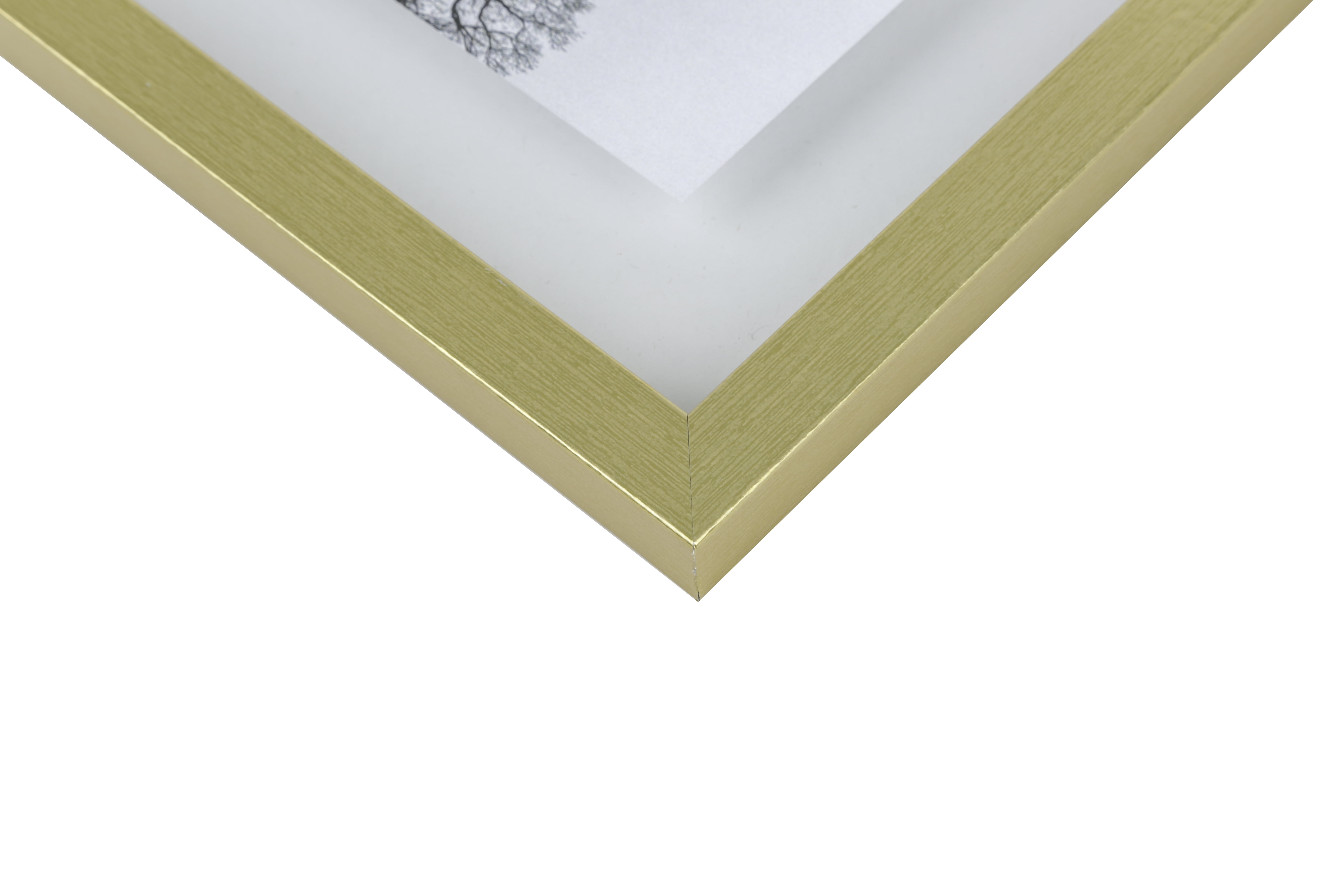 (2 pack) Mainstays – 8x10 Picture Frame – Gold Float Frame Linear Program Wall Photo Frame