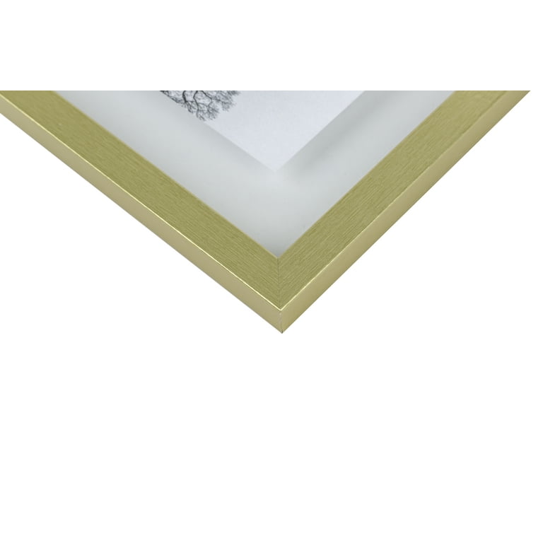 Mainstays 11x14 Float to 8x10 Gold Wall Float Picture Frame