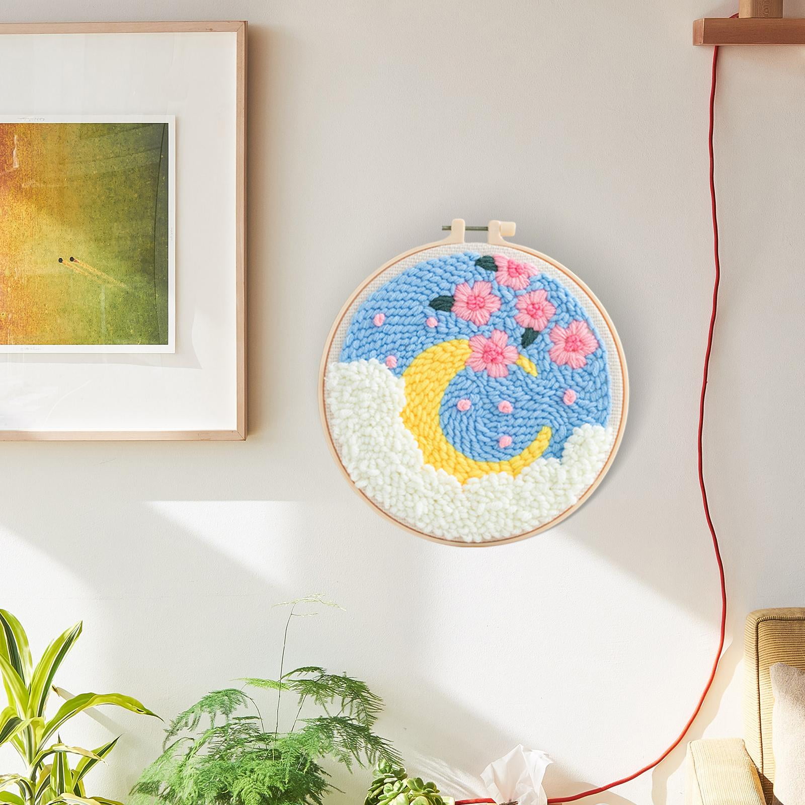 Punch Embroidery Punching work DIY Beginner Moon