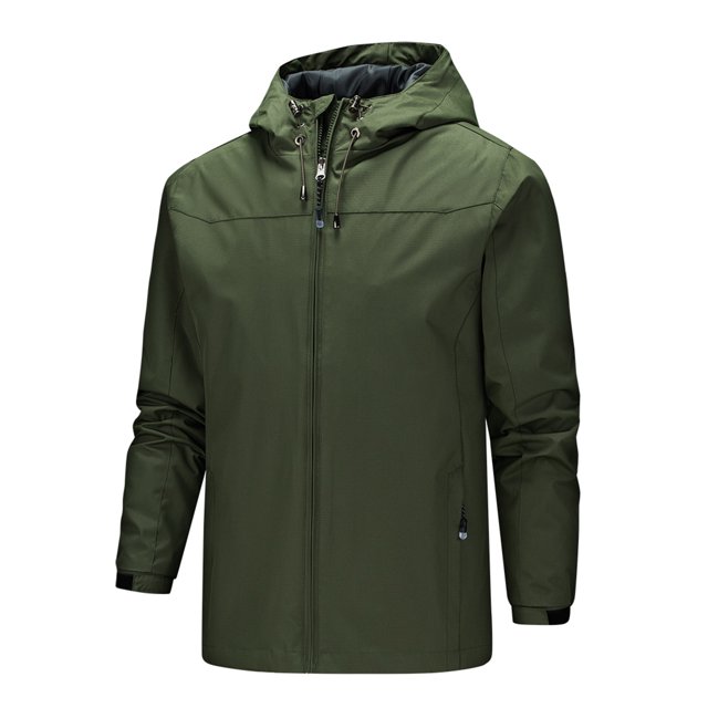 Chaqueta de otoño para hombre Chaqueta deportiva a prueba de viento e impermeable Chaqueta de talla grande Pompotops oipoqjl9164