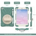 thumbnail image 3 of Allytech iPad Mini 5 Case Kids, iPad mini 4 Case with Screen Protector,Heavy Duty Protection Rugged Kids Friendly Shockproof Kickstand Pencil Holder Case Cover for Apple iPad mini 4/ mini 5,Darkgreen, 3 of 9