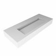 thumbnail image 7 of CastelloUSA Pyramid Solid Surface Wall-Mounted Bathroom Sink White 48", 7 of 7