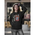 thumbnail image 3 of African Woman Posing Sketch Hoodie Women -Image by Shutterstock, Female Medium, 3 of 4