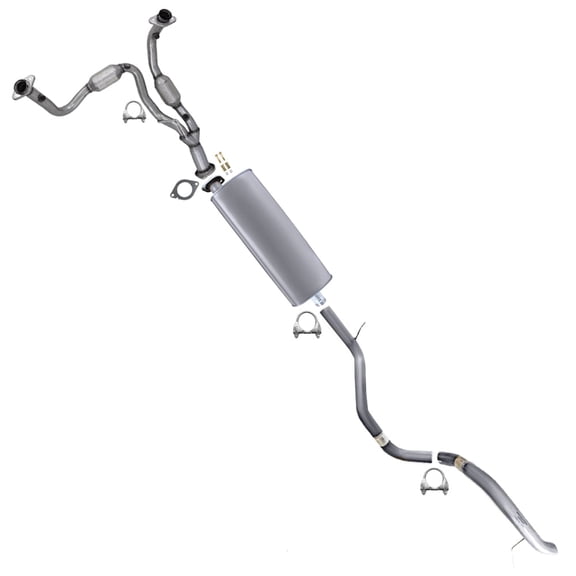 Northeastern Exhaust Catalytic w/ Muffler & Tail Pipe Kit Fits 2008-2010 Jeep Commander 3.7L and 2007-2010 Jeep Grand Cherokee 3.7L - Direct Fit EPA-Approved | Stainless Steel Cpmplete Exhaust System
