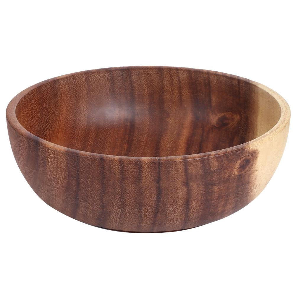 Greensen Wood Bowl,22x7.5cm EcoFriendly Wooden Salad Bowl Container