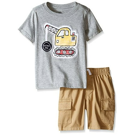 Kids Headquarters Toddler Boys' 2-Pc. T-Shirt & Plaid Cargo Shorts Set