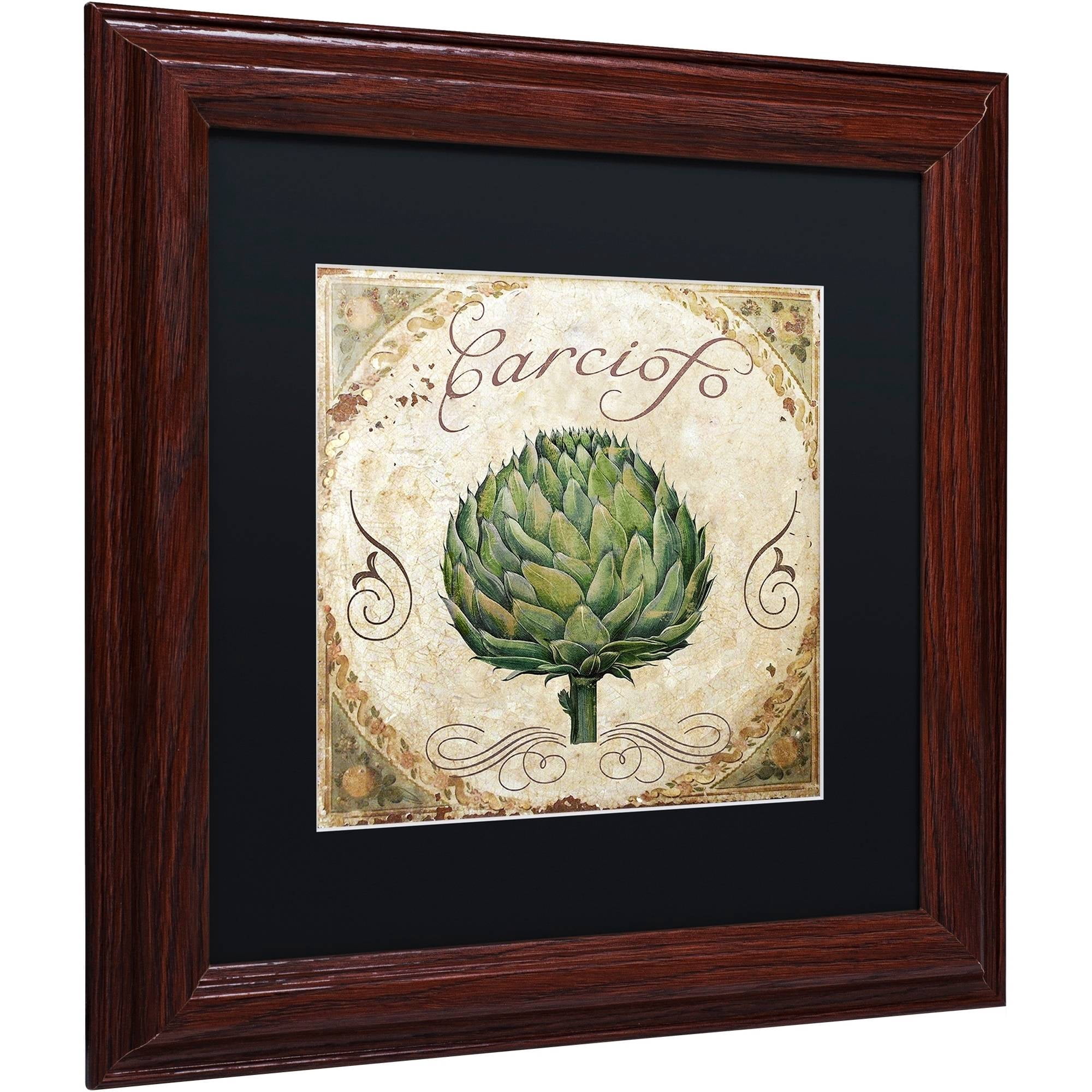 Trademark Fine Art "Mangia III" Canvas Art by Color Bakery Black Matte, Wood Frame
