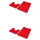 thumbnail image 4 of Cateissary Alfombra de chenilla de poliéster con textura y fuerte absorción de agua para baño y dormitorio alfombra roja 50*80 + 50*50 Rojo 50*80+50*50 2Conjunto, 4 of 6