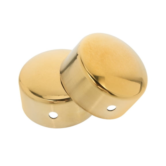 2pcs Stainless Steel Railing End Caps Handrail Covers Round Tube Post Bases Metal Stair Caps