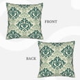 thumbnail image 4 of LNWH Green Pistil Graffiti Throw Pillow Covers, Square Soft Linen Decorative Pillow Cases, 20"x20", 4 of 8