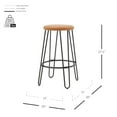 thumbnail image 3 of New Pacific Direct Joe KD PU Backless Stool, (Set of 2), 3 of 6