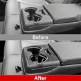 thumbnail image 4 of Carbon Fiber for Charger 300 2015-2023 Rear Armrest Box Cup Holder Cover Trim Interior Accessories, B, 4 of 5