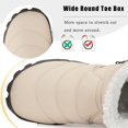 thumbnail image 4 of Womens Mens Barefoot Boots Shoes Winter Snow Boots Warm Ankle Booties Zero Drop Sole Wide Toe Box Fur Lined Outdoor Sneakers,46, 4 of 5