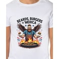thumbnail image 4 of Fourth Of July Men's Beards, Burgers & 'Merica 4th of July Dad BBQ Patriotic Novelty Funny T-Shirt, 4 of 5