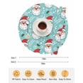 thumbnail image 6 of 15 Inch Round Placemats Set of 6, Merry Christmas Non Slip Heat Insulation PP Table Mats, Santa Claus Xmas Winter Leaves Snowflake Blue Washable Place Mats for Kitchen Dining Party Table Decor, 6 of 7