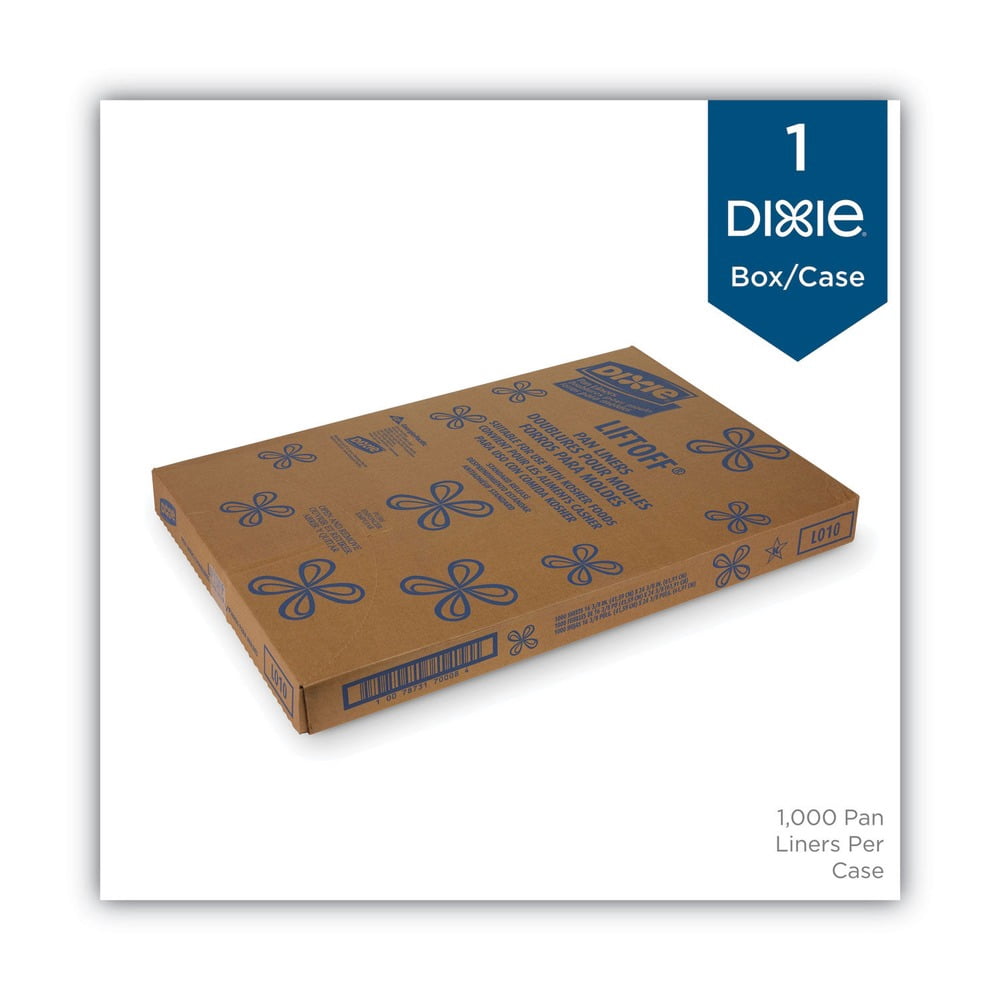 Dixie® Greaseproof Liftoff Pan Liners, 16 3/8" x 24 3/8", White, Carton Of 1,000 Liners