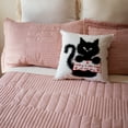thumbnail image 5 of 3drose, Funny Black Fuzzy Cat Today Is Not Mess Wif Me Day, 16x16 inch Pillow Case, 5 of 5
