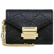 Michael Kors Whitney Ladies Small Black Leather Chain Wallet 32H8GWHC0T001
