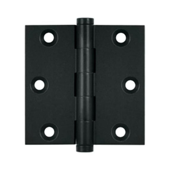 3 x 3 in. Square Hinge- Black - Solid