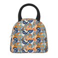 thumbnail image 3 of Naloa Fashionable Paisley Print Lunch Bag for Women Men,Insulated Lunch Box for Adult,Reusable Lunch Tote Bag for Work, Picnic or Travel, 3 of 9