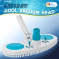 thumbnail image 2 of U.S. Pool Supply 13" Weighted Pool Vacuum Head with Nylon Bristles, Swivel Hose Connection, EZ Clip Handle - Connect 1-1/4" or 1-1/2" Hose - Removes Debris, Cleans Floors - Safe for Vinyl Lined Pools, 2 of 5
