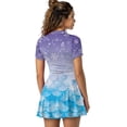 thumbnail image 4 of Psesaysky Blue Mermaid Fishscales Tennis Dress with Built in Shorts for Women Zipper Short Sleeve Midi Dresses Quick Dry Stand Collar Workout Sports Athletic Golf Dress for Girls Y2K, 4 of 7